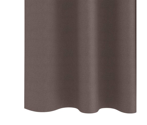 Aizkari Ar Aizkariem 2 Pcs Tumši Brūna Poliesters Vidaxl