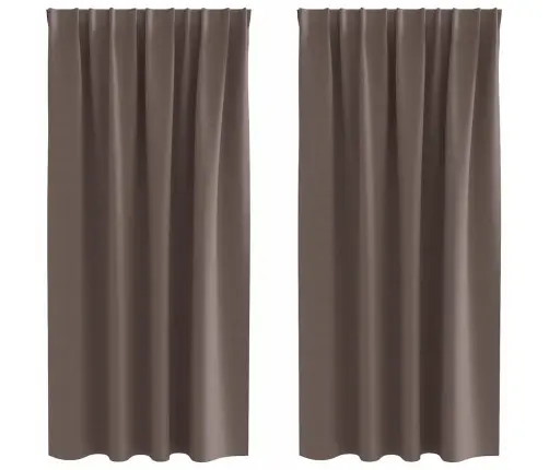 Užuolaidos Su Žiedais, Blokuojančios Šviesą Tamsiai Rudas