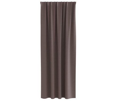 Aptumšojošie Aizkari 2 Pcs Tumši Brūna 245 X 140 Cm Poliesters Vidaxl