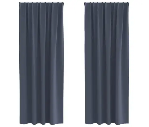 Aizkari Ar Aizkariem 2 Pcs Antracīta Poliesters Vidaxl