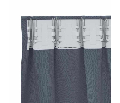 Aptumšojošie Aizkari 2 Pcs Antracīta 245 X 140 Cm Poliesters Vidaxl