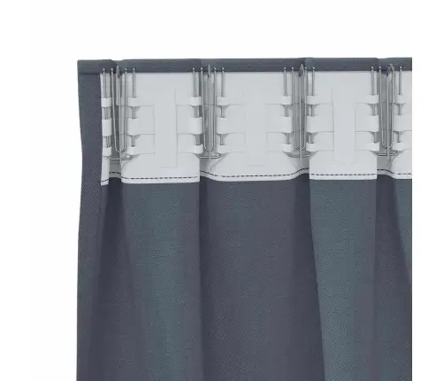 Aptumšojošie Aizkari 2 Pcs Antracīta 245 X 140 Cm Poliesters Vidaxl