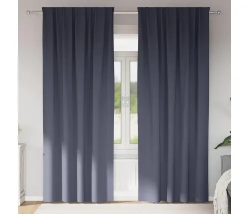 Aptumšojošie Aizkari 2 Pcs Antracīta 245 X 140 Cm Poliesters Vidaxl