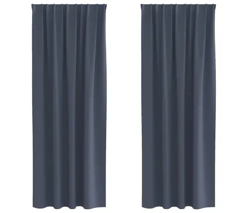 Aptumšojošie Aizkari 2 Pcs Antracīta 245 X 140 Cm Poliesters Vidaxl