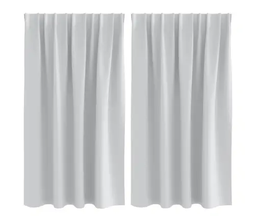 Pimendavad Kardinad Kardinatega Pale Grey Polüester