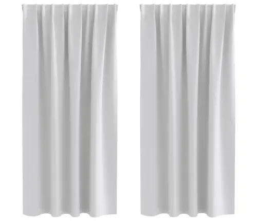 Kardinad Rõngastega Helehall Polüester