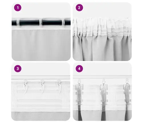 Užuolaidos Su Žiedais, Blokuojančios Šviesą 2 Pcs