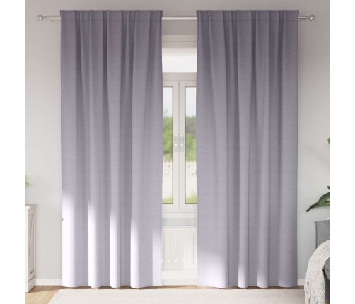 Pimendavad Kardinad Kardinatega Metal Grey Polüester