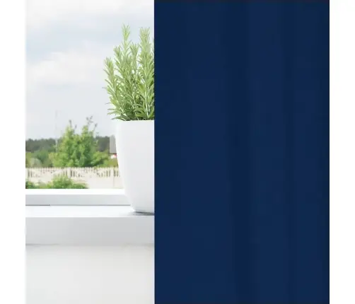 Aizkari Ar Aizkariem 2 Pcs Tumši Zila 245 X 140 Cm Poliesters Vidaxl