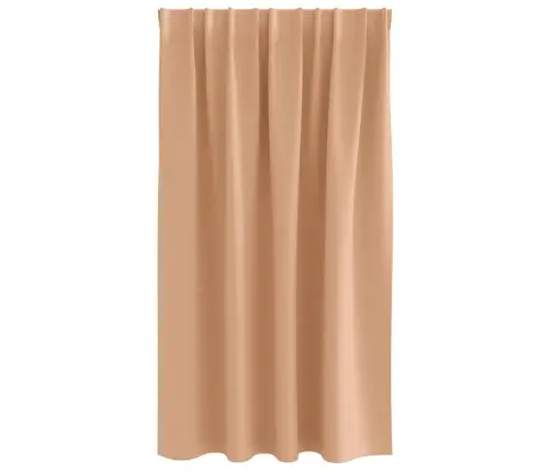 Aizkari Ar Aizkariem 2 Pcs Gaiši Brūna 140 X 140 Cm Poliesters Vidaxl