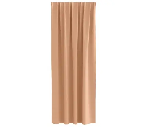Aizkari Ar Aizkariem 2 Pcs Gaiši Brūna 225 X 140 Cm Poliesters Vidaxl