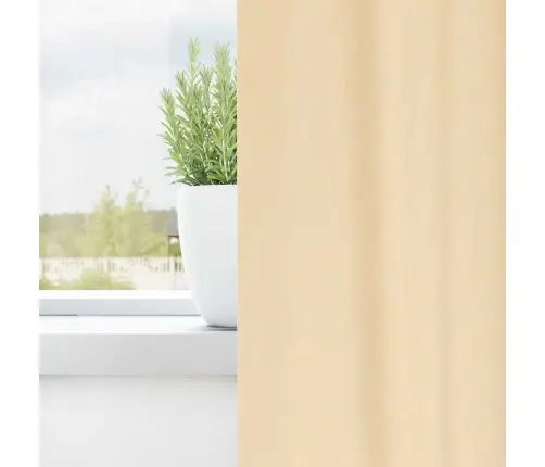 Užuolaidos Su Žiedais, Blokuojančios Šviesą 2 Pcs Kreminė