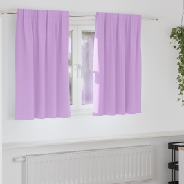 Aptumšojošie Aizkari Ar Aizkariem Violeta Poliesters Vidaxl