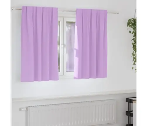 Aizkari Ar Aizkariem 2 Pcs Violeta 140 X 140 Cm Poliesters Vidaxl