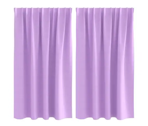 Aizkari Ar Aizkariem 2 Pcs Violeta 140 X 140 Cm Poliesters Vidaxl