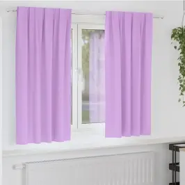 Aptumšojošie Aizkari Ar Aizkariem Violeta Poliesters Vidaxl