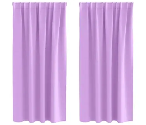 Aizkari Ar Aizkariem 2 Pcs Violeta Poliesters Vidaxl