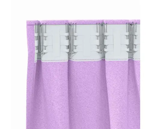 Aizkari Ar Aizkariem 2 Pcs Violeta 225 X 140 Cm Poliesters Vidaxl