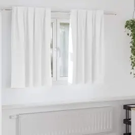 Aizkari Ar Gredzeniem, Kas Aizliedz Gaismu 2 Pcs Gaiši Balta Vidaxl