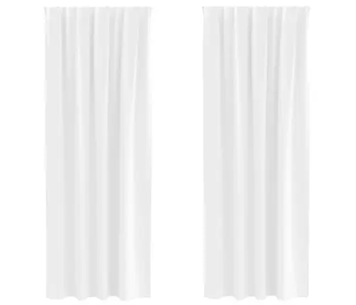 Aptumšojošie Aizkari 2 Pcs Tīri Balts 245 X 140 Cm Poliesters Vidaxl