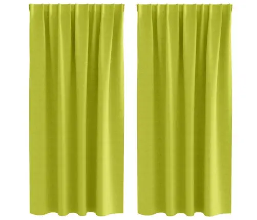 Aizkari Ar Aizkariem 2 Pcs Ābolu Zaļš Poliesters Vidaxl