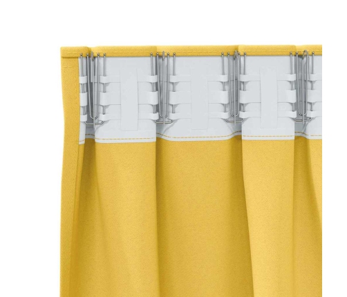 Aizkari Ar Aizkariem 2 Pcs Sinepju Dzeltena Poliesters Vidaxl