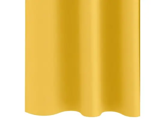 Kardinad Rõngastega 2 Pcs Kollane Sinep 175 X 140 Cm Polüester