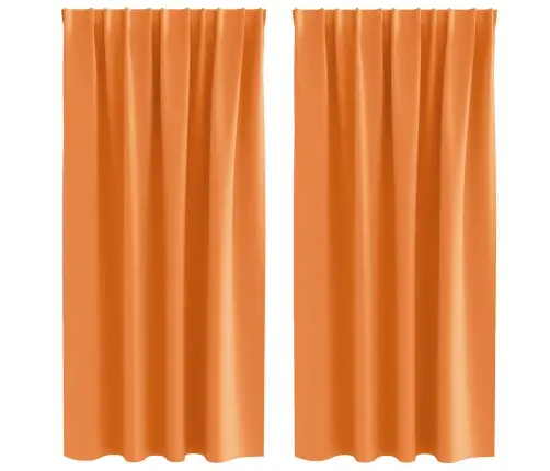 Aizkari Ar Aizkariem 2 Pcs Oranža Poliesters Vidaxl Aizkari Ar Aizkariem 2 Pcs Oranža Poliesters Vidaxl
