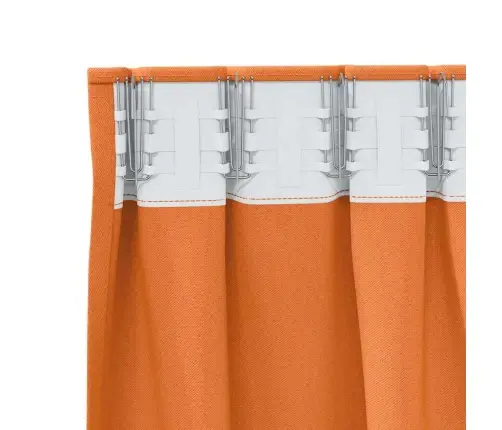 Aptumšojošie Aizkari 2 Pcs Skaisti Oranžs 260 X 140 Cm Vidaxl