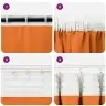 Aptumšojošie Aizkari 2 Pcs Skaisti Oranžs 260 X 140 Cm Vidaxl