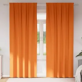 Aptumšojošie Aizkari Spoža Oranža Poliesters Vidaxl