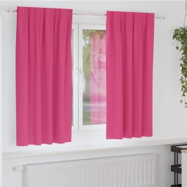 Aptumšojošie Aizkari Ar Aizkariem Bright Pink Poliesters Vidaxl