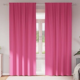Aptumšojošie Aizkari Ar Aizkariem Bright Pink Poliesters Vidaxl