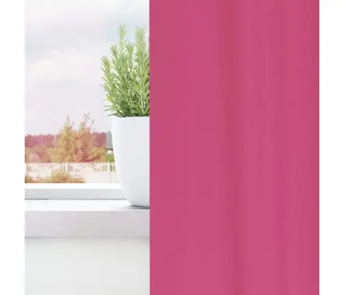 Aizkari Ar Aizkariem 2 Pcs Skaisti Rozā 260 X 140 Cm Poliesters Vidaxl