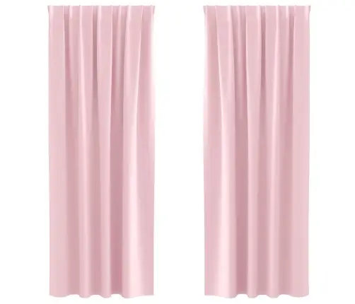 Aizkari Ar Aizkariem 2 Pcs Bērnu Rozā 245 X 140 Cm Poliesters Vidaxl