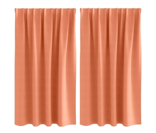Aizkari Ar Aizkariem 2 Pcs Sarkanbrūns 140 X 140 Cm Poliesters Vidaxl