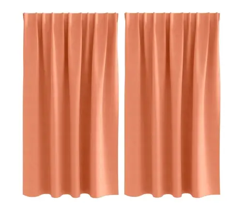 Aizkari Ar Aizkariem 2 Pcs Sarkanbrūns 140 X 140 Cm Poliesters Vidaxl