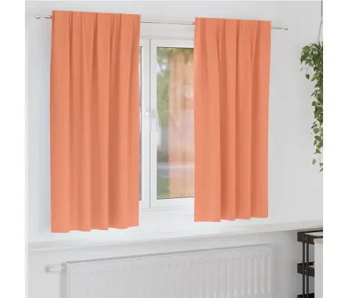 Kardinad Rõngastega Terrakota Polüester Kardinad Rõngastega Terrakota Polüester