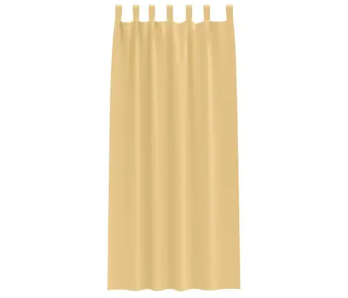 Aizkari Ar Aizkariem 2 Pcs Bēša 245 X 140 Cm Poliesters Vidaxl