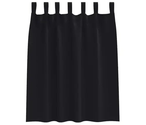 Aptumšojošie Aizkari 2 Pcs Melna 140 X 140 Cm Poliesters Vidaxl