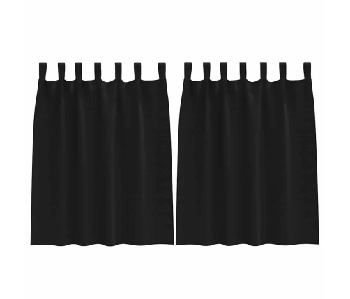 Aptumšojošie Aizkari 2 Pcs Melna 140 X 140 Cm Poliesters Vidaxl