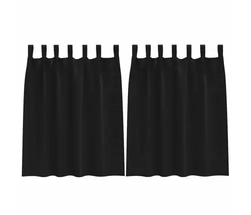 Aptumšojošie Aizkari 2 Pcs Melna 140 X 140 Cm Poliesters Vidaxl