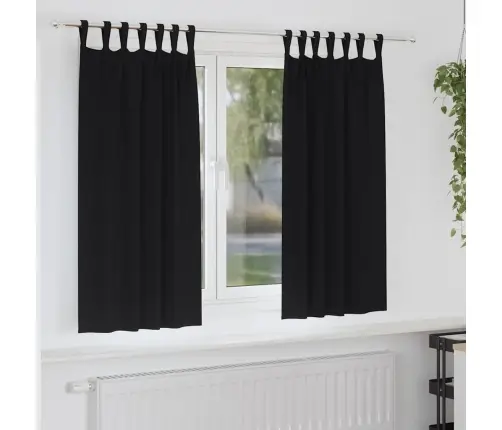 Aptumšojošie Aizkari 2 Pcs Melna 175 X 140 Cm Poliesters Vidaxl Aptumšojošie Aizkari 2 Pcs Melna 175 X 140 Cm Poliesters Vidaxl