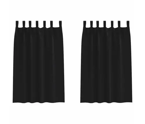 Aptumšojošie Aizkari 2 Pcs Melna 175 X 140 Cm Poliesters Vidaxl Aptumšojošie Aizkari 2 Pcs Melna 175 X 140 Cm Poliesters Vidaxl