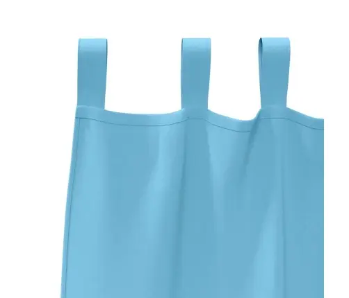 Aizkari Ar Aizkariem 2 Pcs Gaiši Zila Poliesters Vidaxl