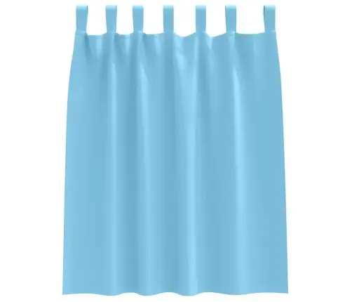 Aizkari Ar Aizkariem 2 Pcs Gaiši Zila Poliesters Vidaxl