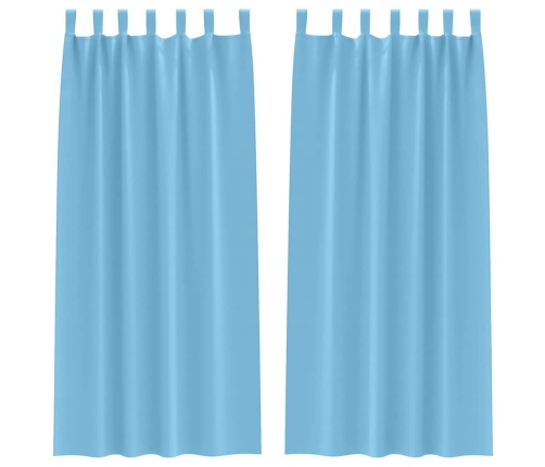 Aptumšojošie Aizkari 2 Pcs Gaiši Zila 225 X 140 Cm Poliesters Vidaxl