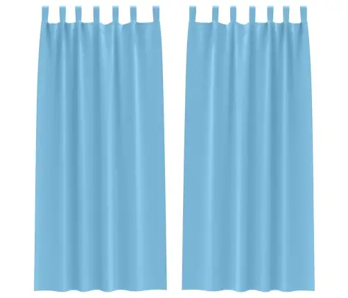 Aptumšojošie Aizkari 2 Pcs Gaiši Zila 225 X 140 Cm Poliesters Vidaxl