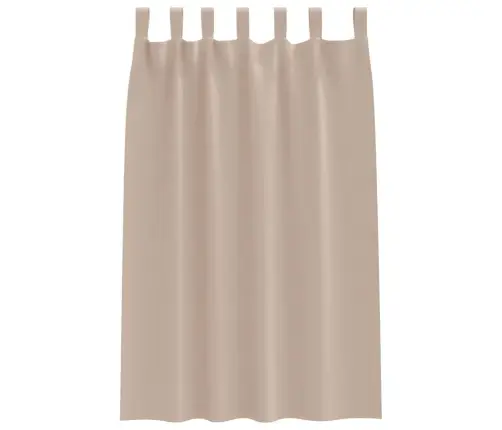 Aizkari Ar Aizkariem 2 Pcs Pelēkbrūna Poliesters Vidaxl