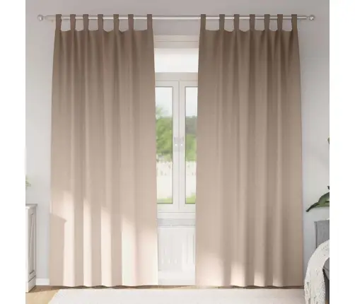 Aptumšojošie Aizkari 2 Pcs Pelēkbrūna 225 X 140 Cm Poliesters Vidaxl